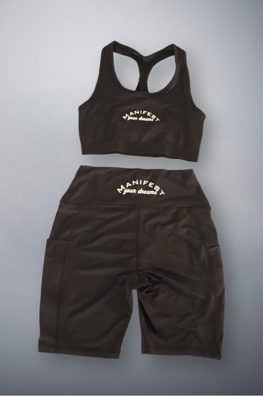 Womens Biker Set "Manifest Your Dreams"