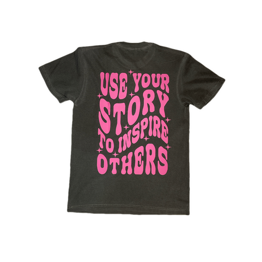Pepper Wavy Print "Use Your Story to Inspire Others" Pink