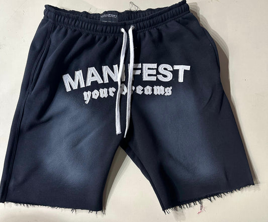 Unisex distressed Jogger Shorts "Manifest Your Dreams"