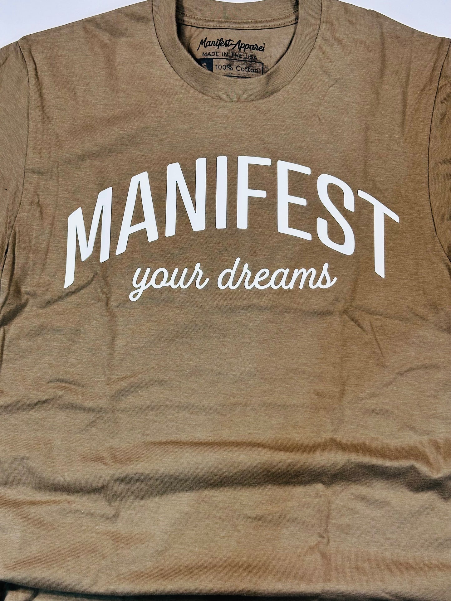 "MYD" Rubber label logo Tee "Tan"