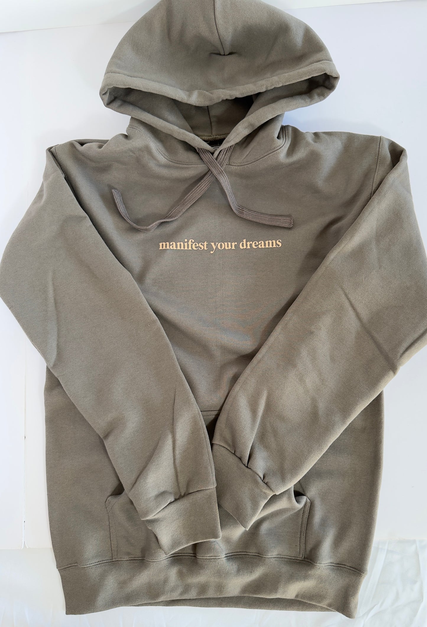 "Manifest Your Dreams Apparel" Olive Hoodie