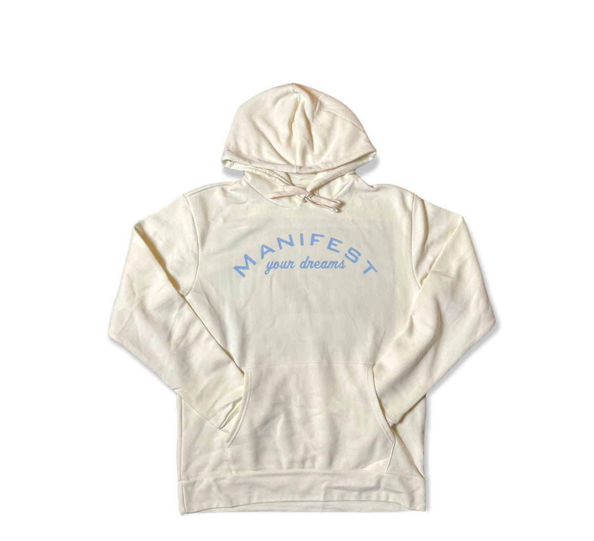 "Manifest Your Dreams Apparel" Hoodie "Off White" "Blue"