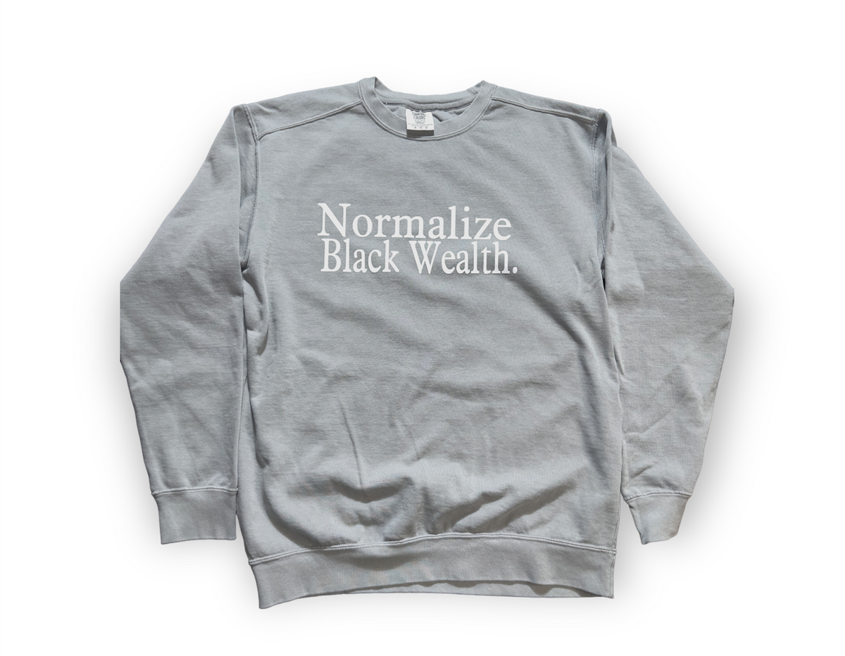 Normalize Black Wealth "Gray Dyed & Washed Sweatshirt"
